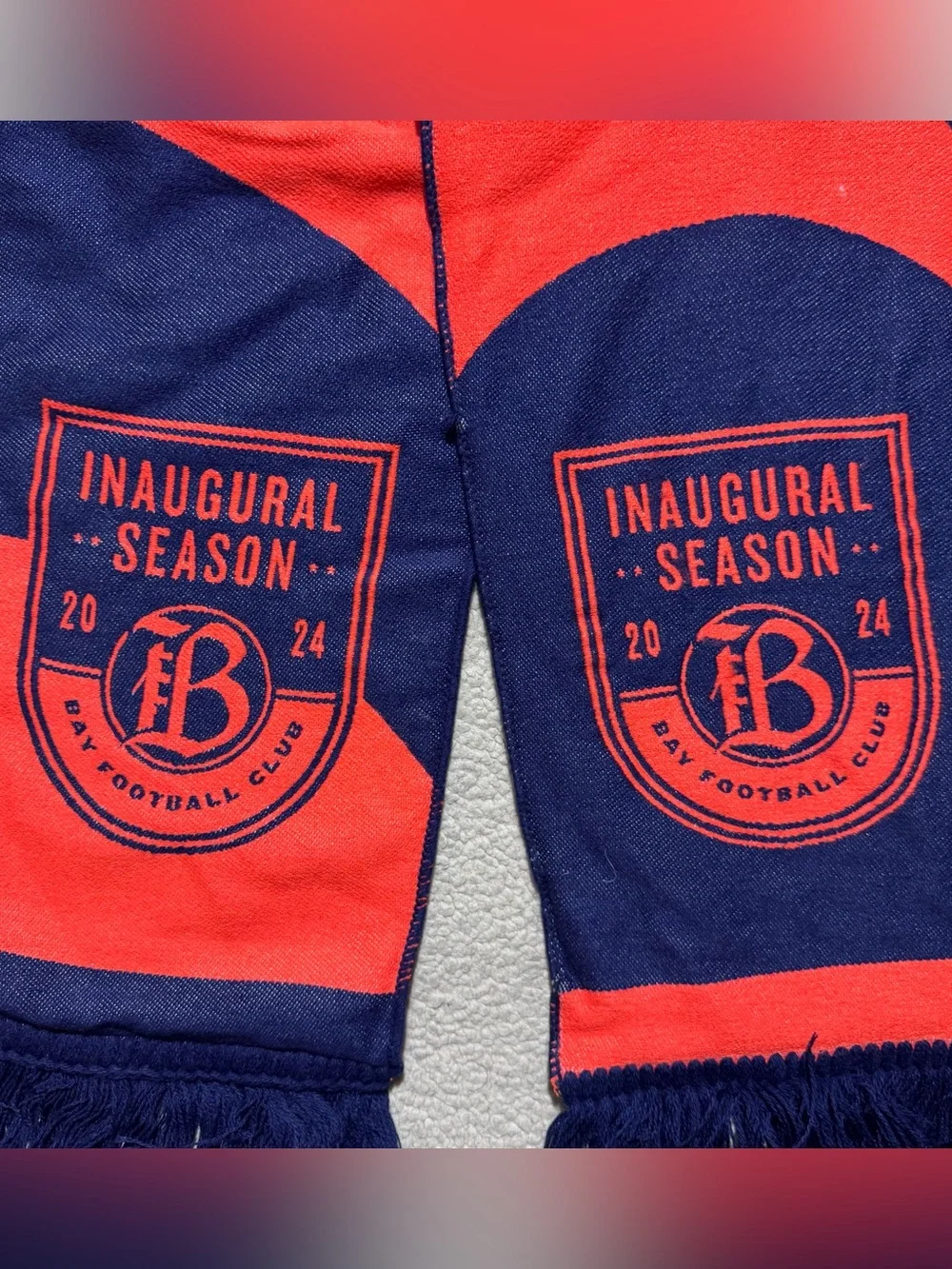 Bay FC Soccer Scarf Adult OS Inaugural Season 2024 Founding Season Ticket Member